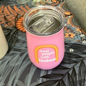 Cute pink picnic stainless steel cup
